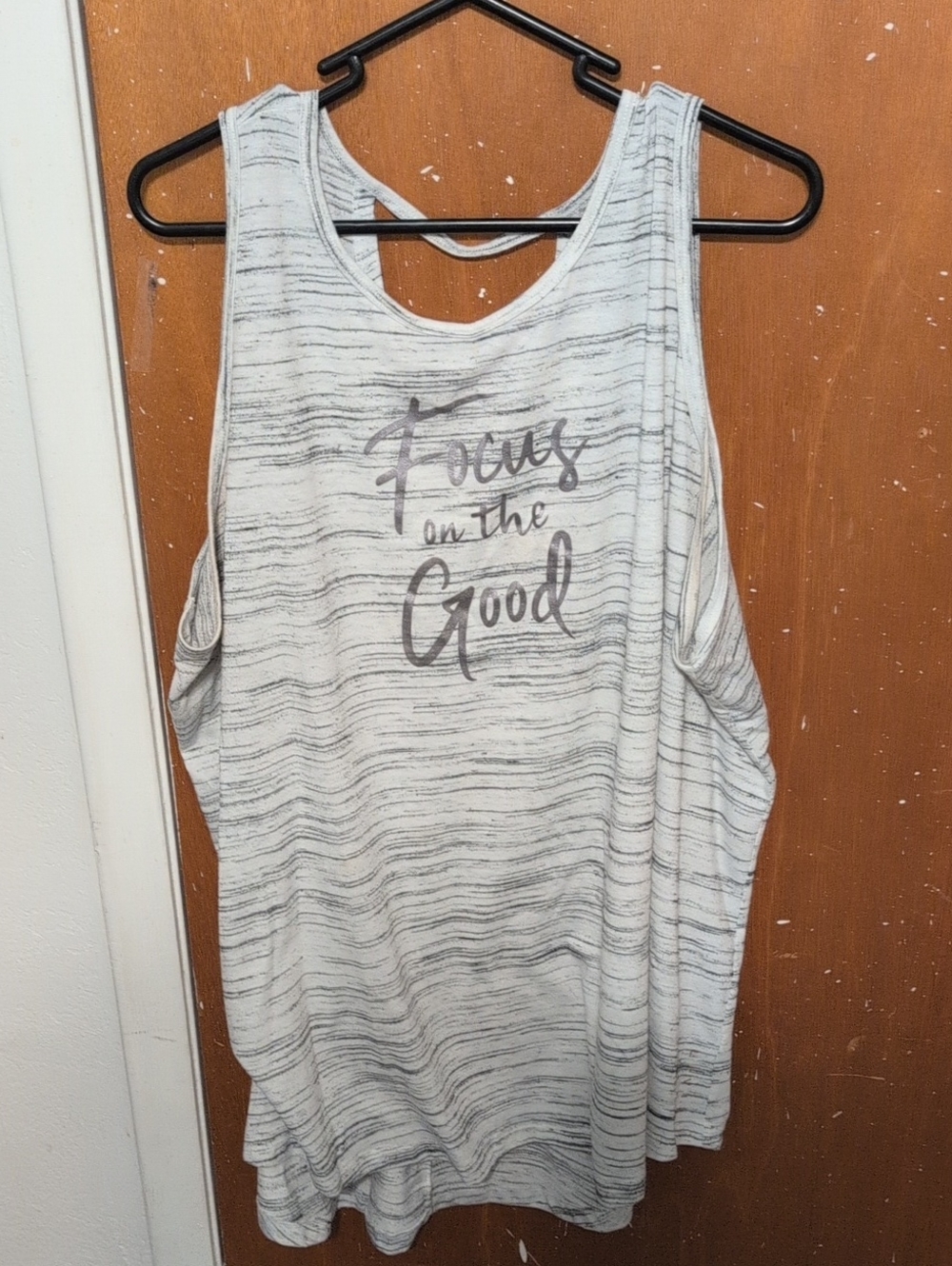 Focus on the Good Women's White Striped Tank Top